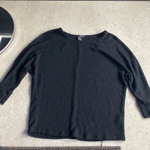 Forever 21 Black 3/4 Length Sleeve Sweater. Size Small.